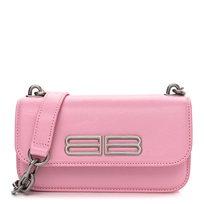 Balenciaga Calfskin Stripe Embossed Gossip Chain Bag XS Candy Pink 1 of 9