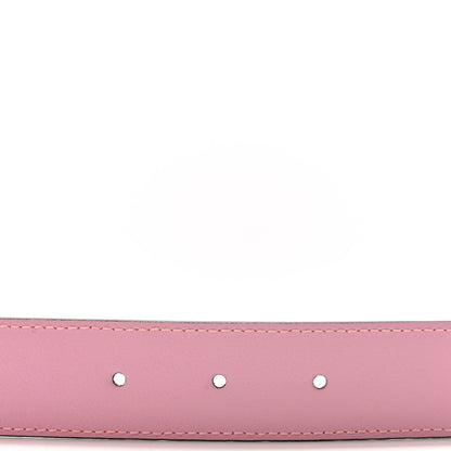 Gucci Plutone Calfskin Enamel Crystal Square G Snake 30mm Belt 80 32 Sugar Pink 4 of 6