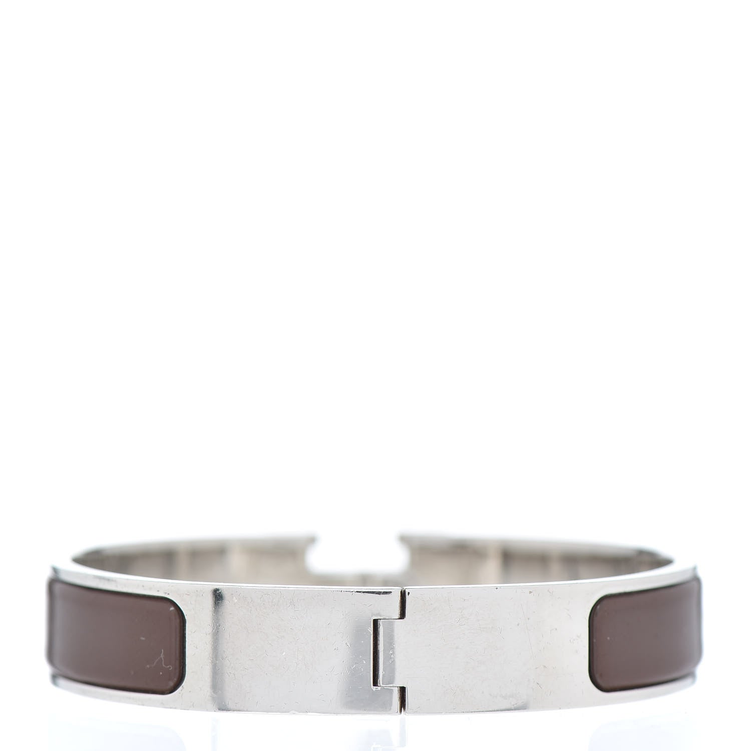 Hermes Enamel Narrow Clic Clac H Bracelet PM Moka 3 of 4