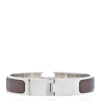 Hermes Enamel Narrow Clic Clac H Bracelet PM Moka 3 of 4