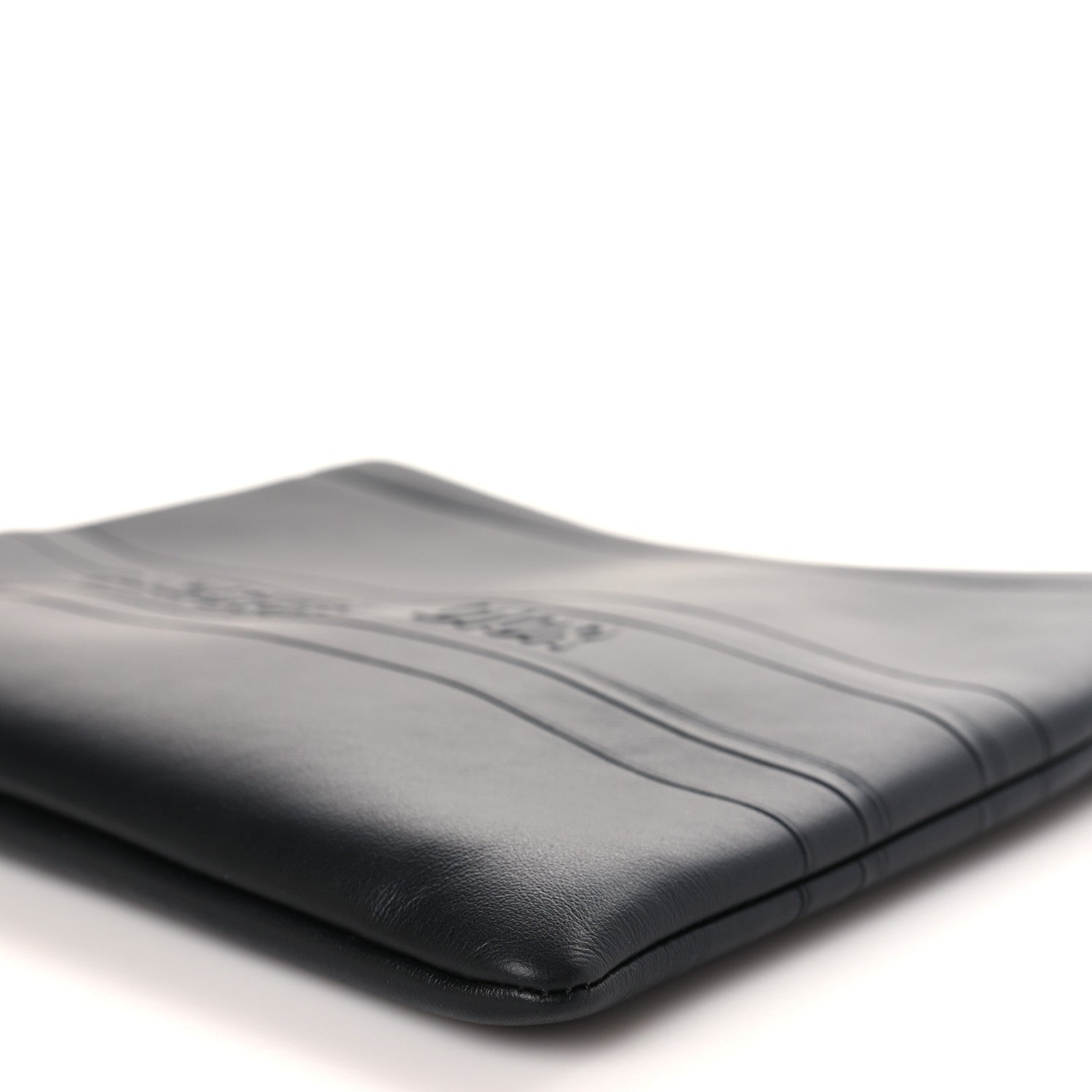 Christian Dior Calfskin Embossed Logo Zip Clutch Black 9 of 9