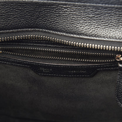 Celine Drummed Calfskin Micro Luggage Black 7 of 8
