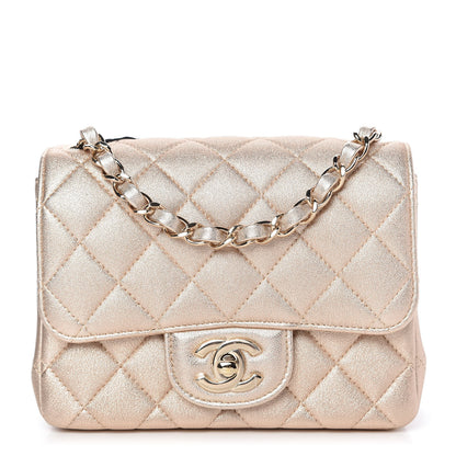 Chanel Metallic Lambskin Quilted Mini Square Flap Gold 1 of 11