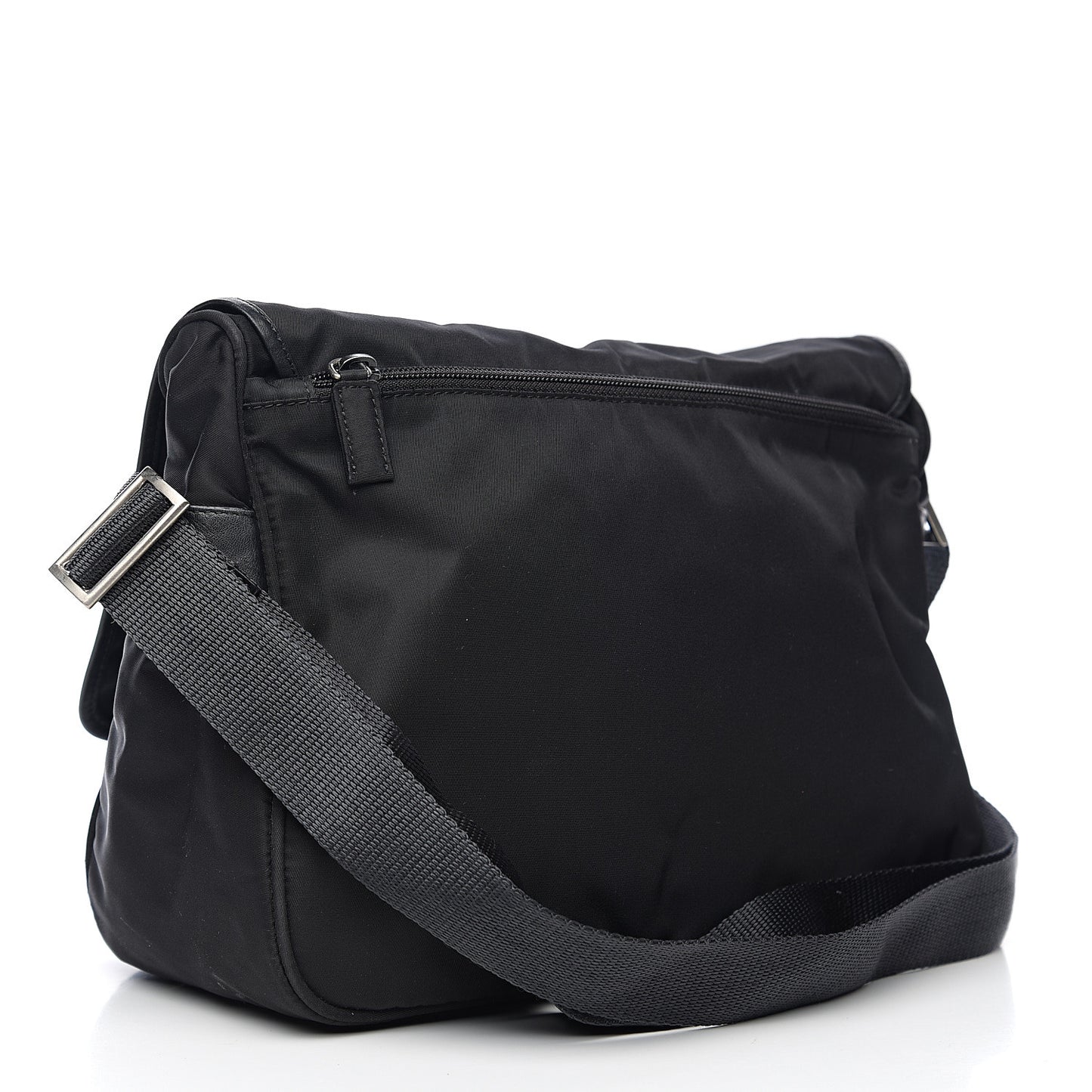 Nylon Vela Messenger Bag Black