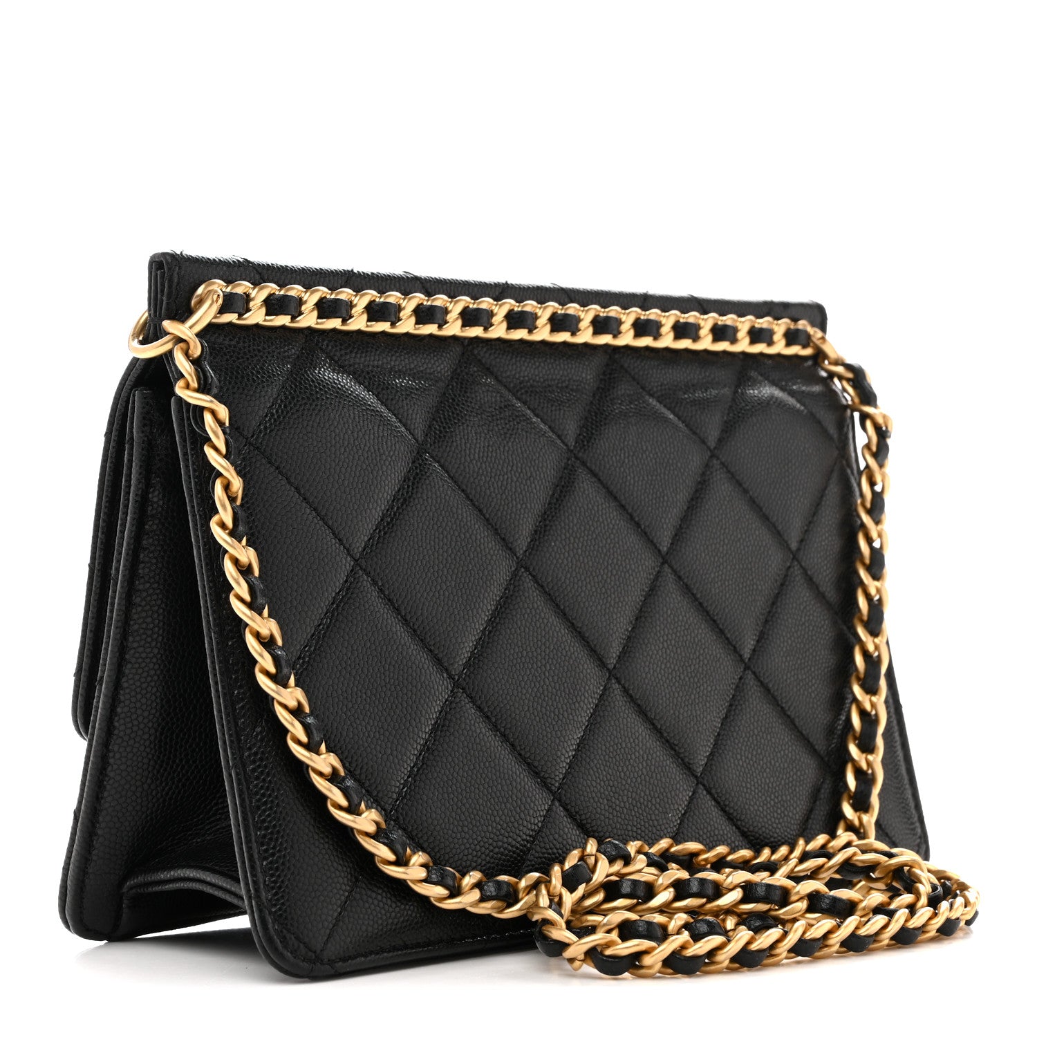Chanel Caviar Quilted Small Chain Frame Flap Black 3 of 13