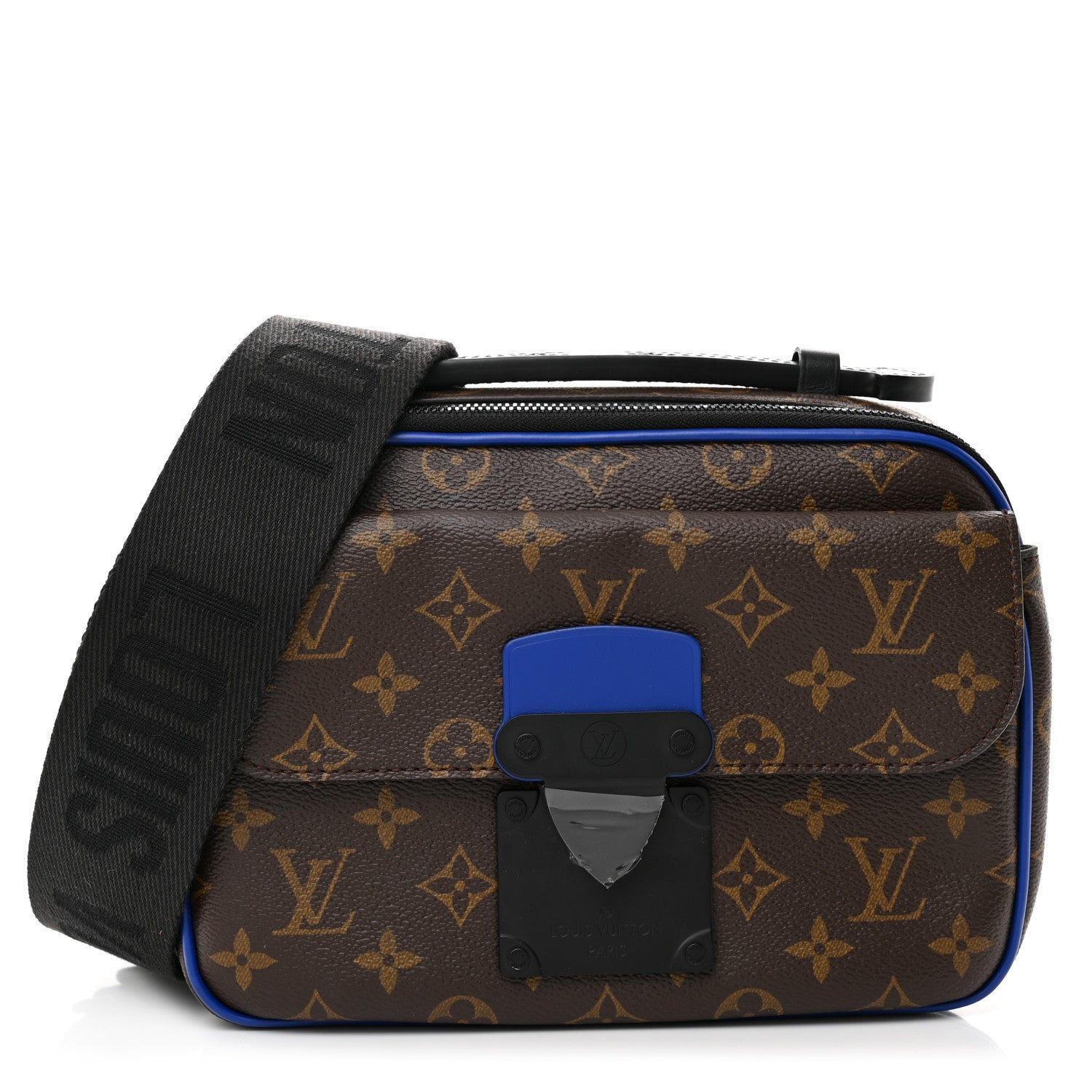 Louis Vuitton Monogram Macassar S Lock Messenger Blue 1 of 9