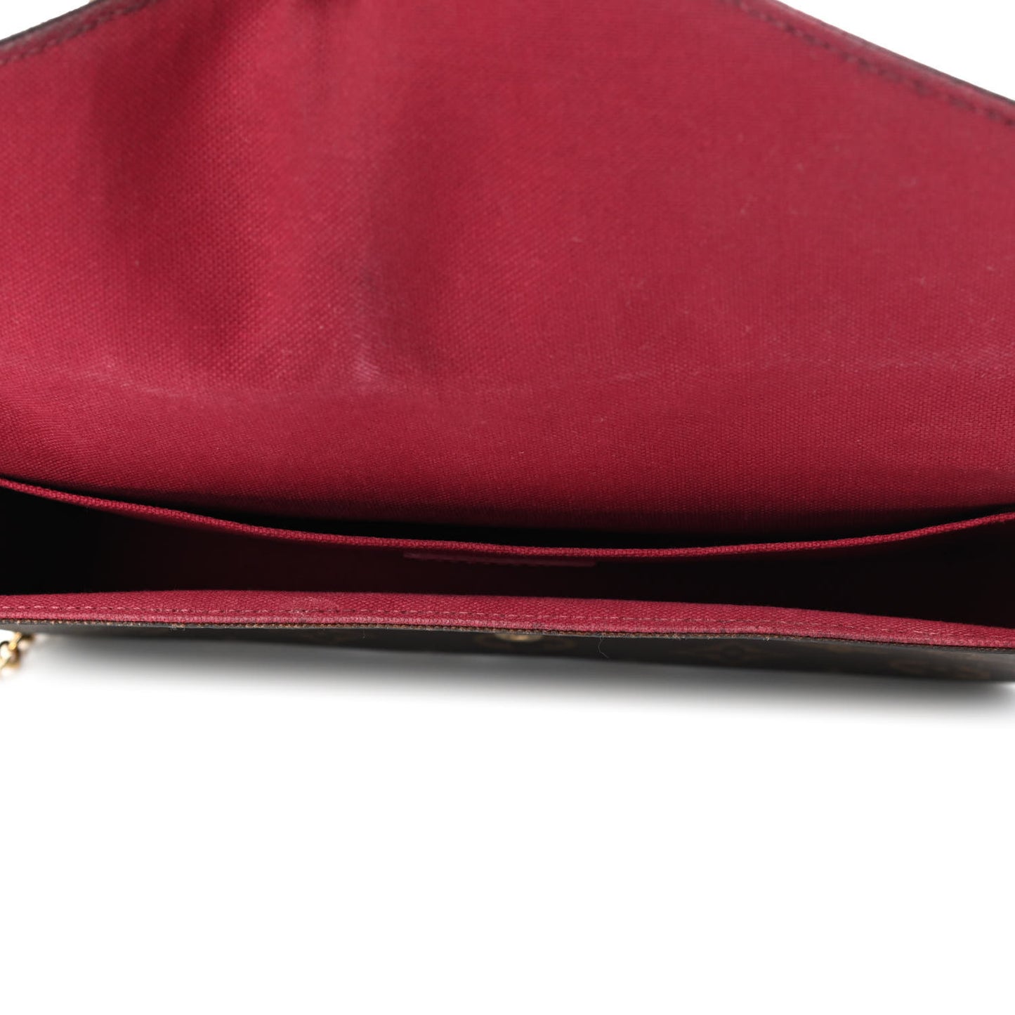 Monogram Pochette Felicie Chain Wallet Fuchsia