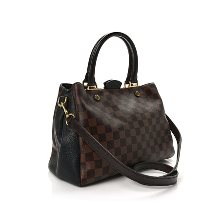 Louis Vuitton Damier Ebene Cuir Taurillon Brittany Black 3 of 10