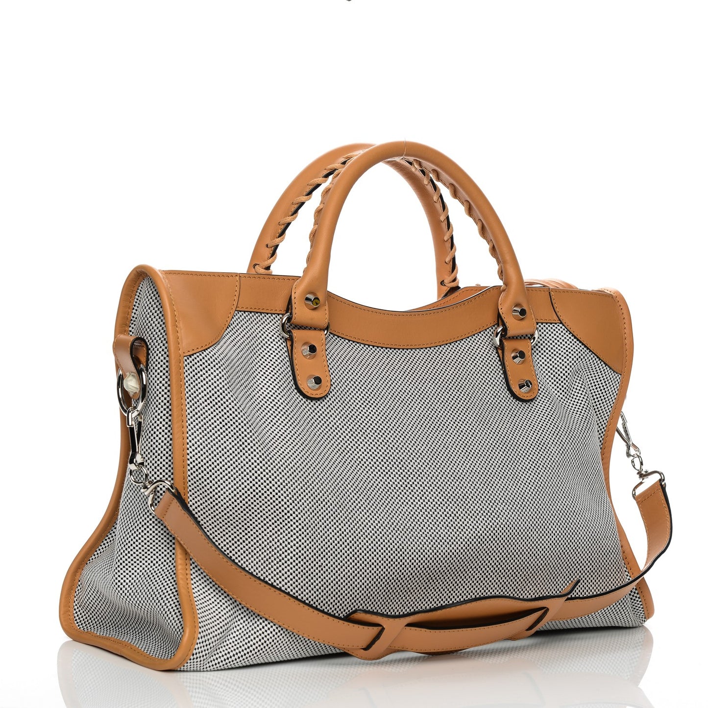 Calfskin Twill Perforated Classic Hardware City Tan