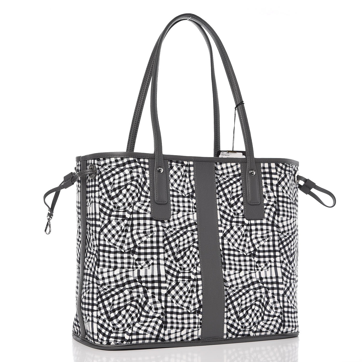 MCM Visetos Medium Liz Reversible Shopper Tote Phantom Grey 5 of 17