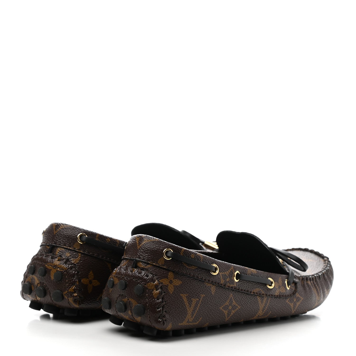 Louis Vuitton Monogram Mens Arizona Car Shoe Moccasin Loafers 9 Macassar 4 of 9