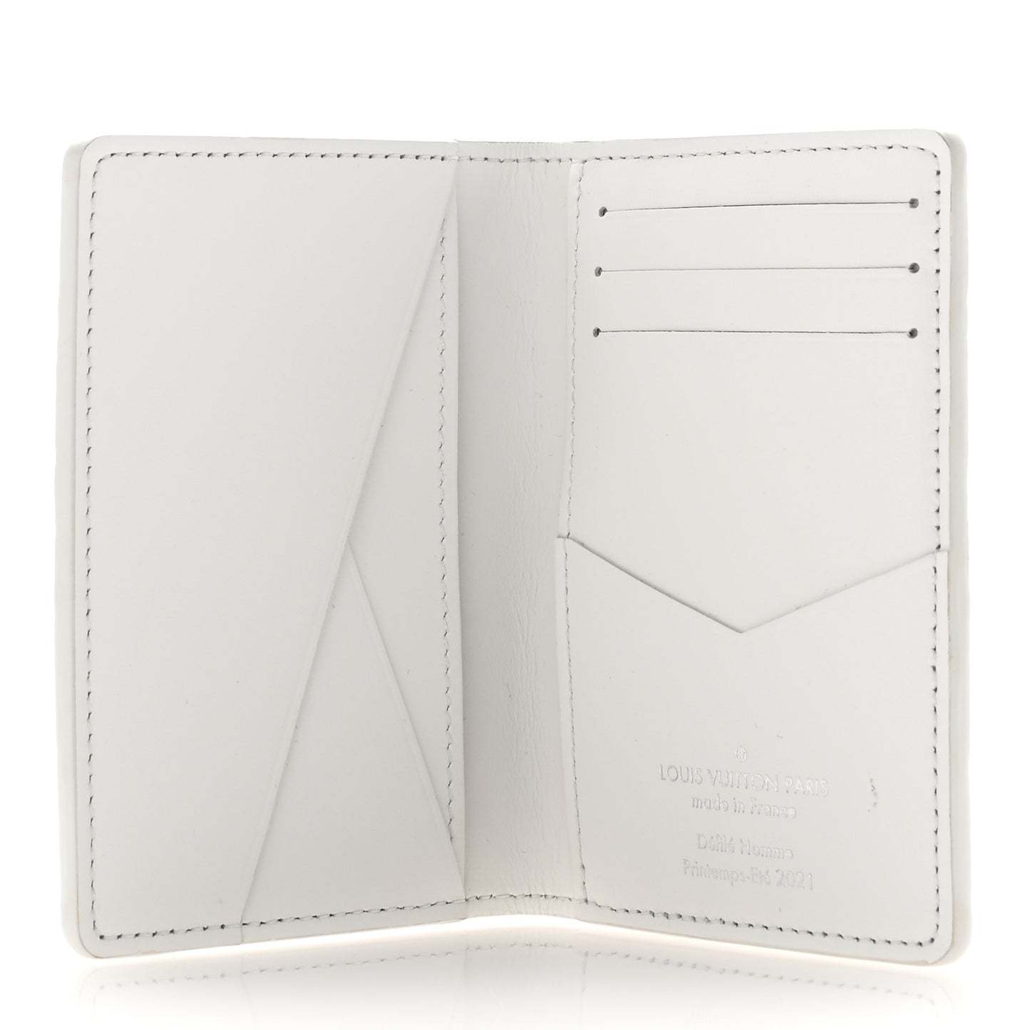 Taurillon Monogram LV Friends Pocket Organizer White