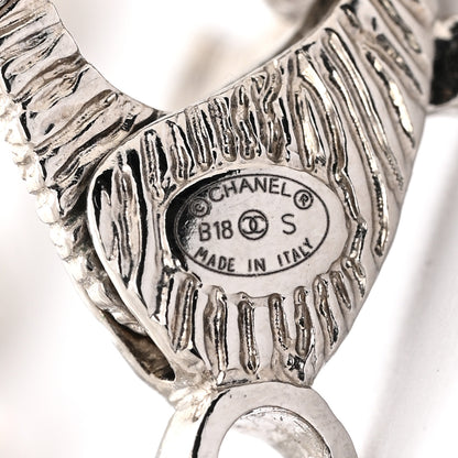 Chanel Crystal CC Ball Bracelet Silver 4 of 5