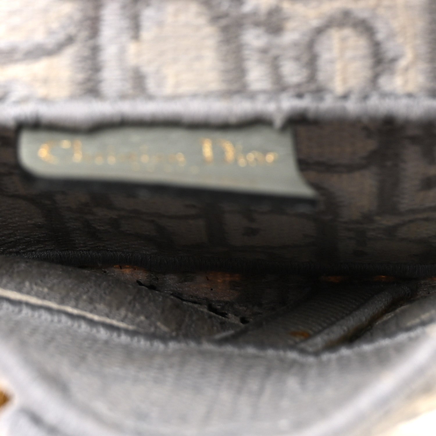 Christian Dior Oblique Slim Saddle Pouch Grey 5 of 11