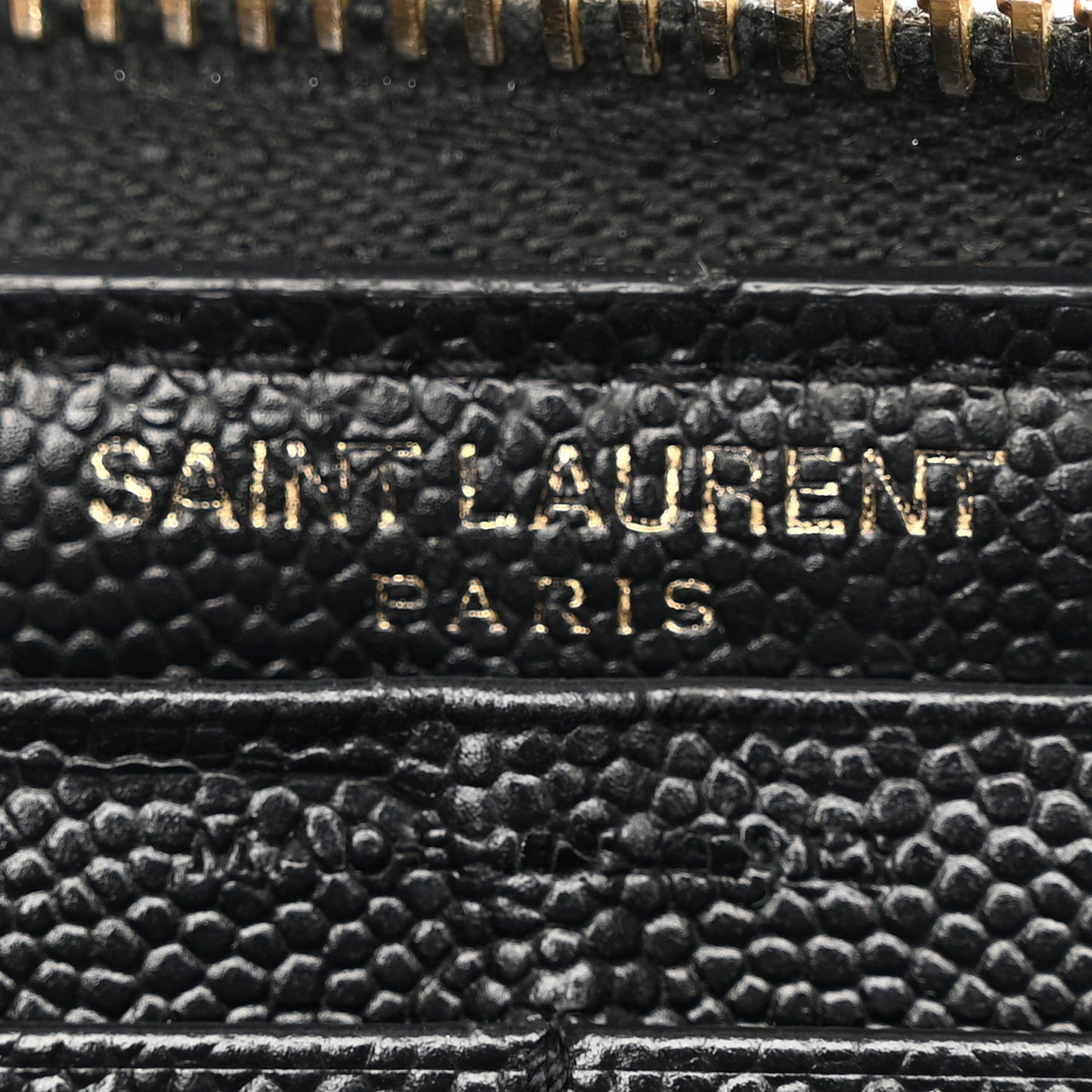 Grain De Poudre Matelasse Chevron Monogram Zip Around Wallet Black