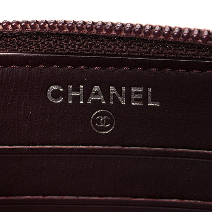 Chanel Caviar Small Timeless Zip Around Wallet Burgundy 6 of 9