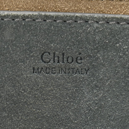 Chloe Suede Smooth Calfskin Mini Drew Shoulder Bag Cloudy Blue 6 of 11