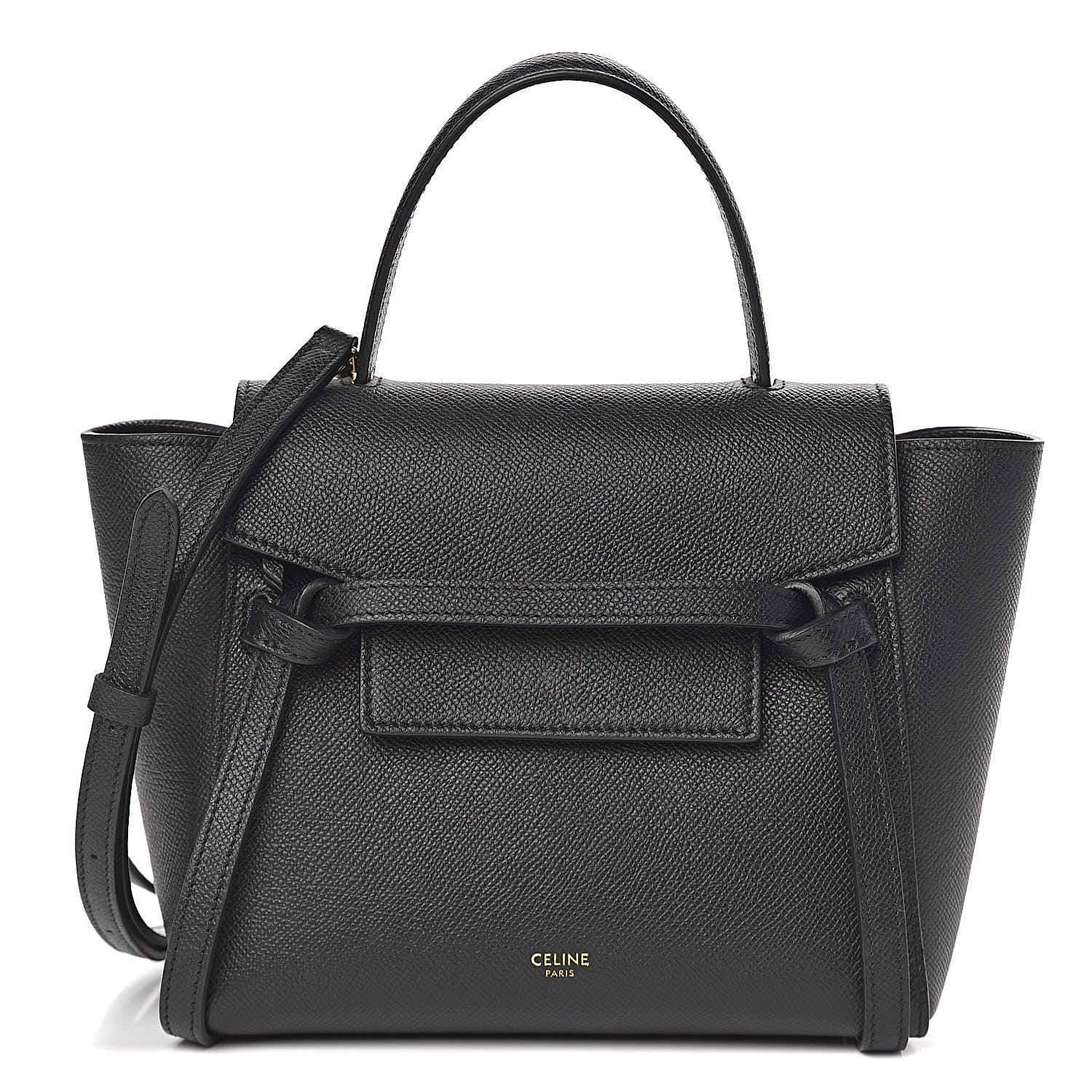 Celine Grained Calfskin Nano Belt Bag Black 1 of 10