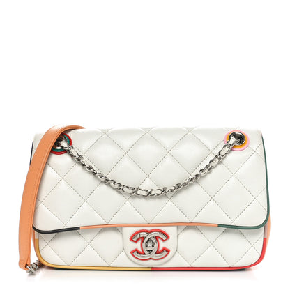 Chanel Lambskin Plexiglass Quilted Small Cuba Color Flap White Multicolor 1 of 11