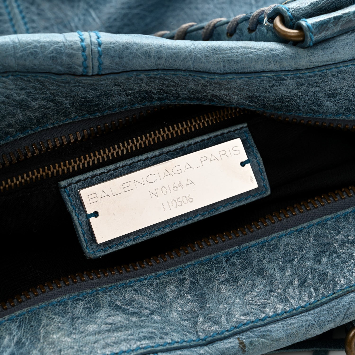 Balenciaga Agneau Classic Hardware Weekender Turquoise 6 of 16