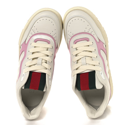 Gucci Calfskin Womens Re-Web Sneakers 36.5 White Pink 2 of 10