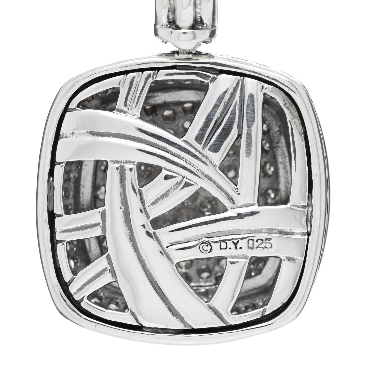 Sterling Silver Diamond 17mm Albion Enhancer Pendant
