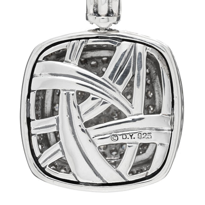 David Yurman Sterling Silver Diamond 17mm Albion Enhancer Pendant 3 of 3