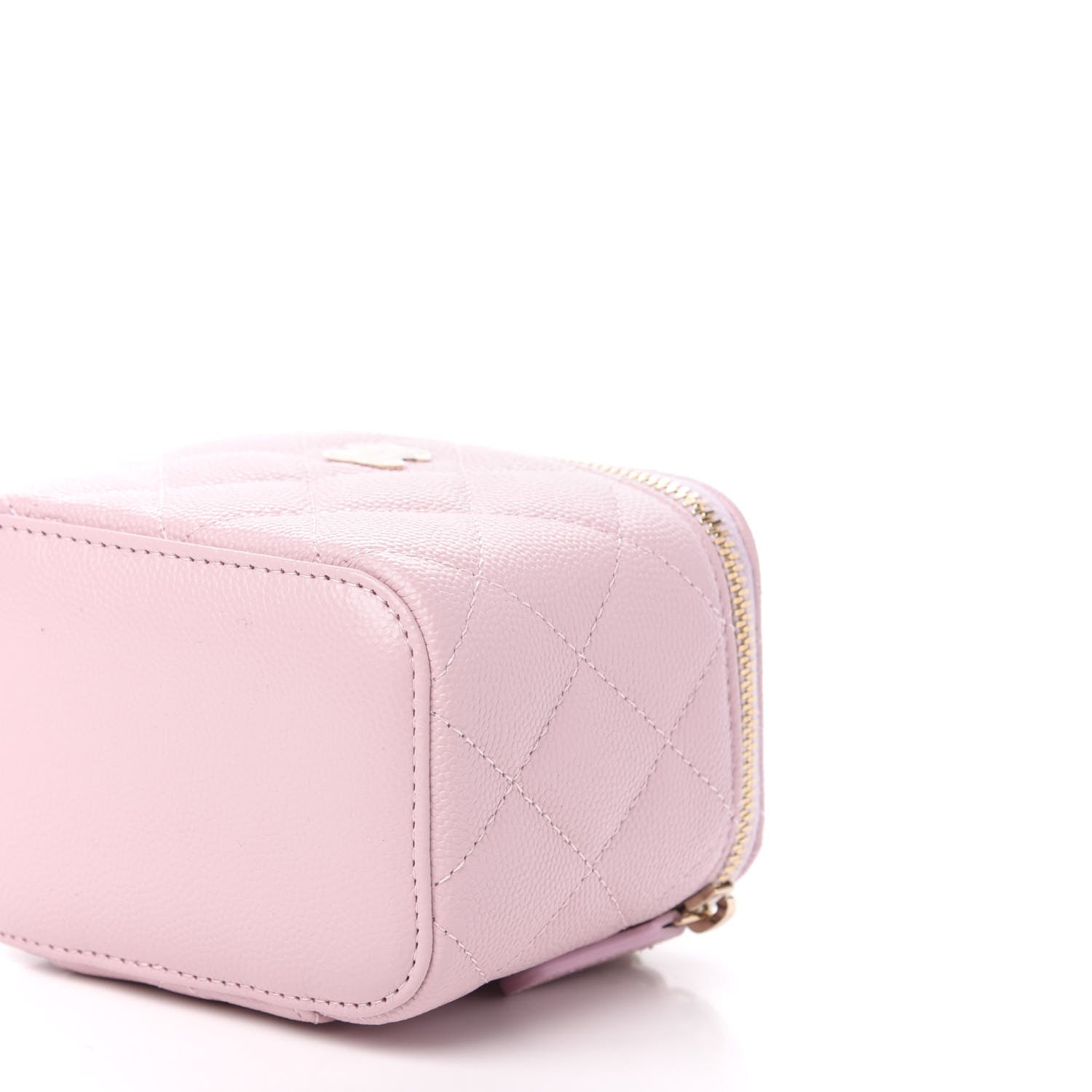Chanel Caviar Quilted Mini Vanity Case With Chain Light Pink 9 of 11