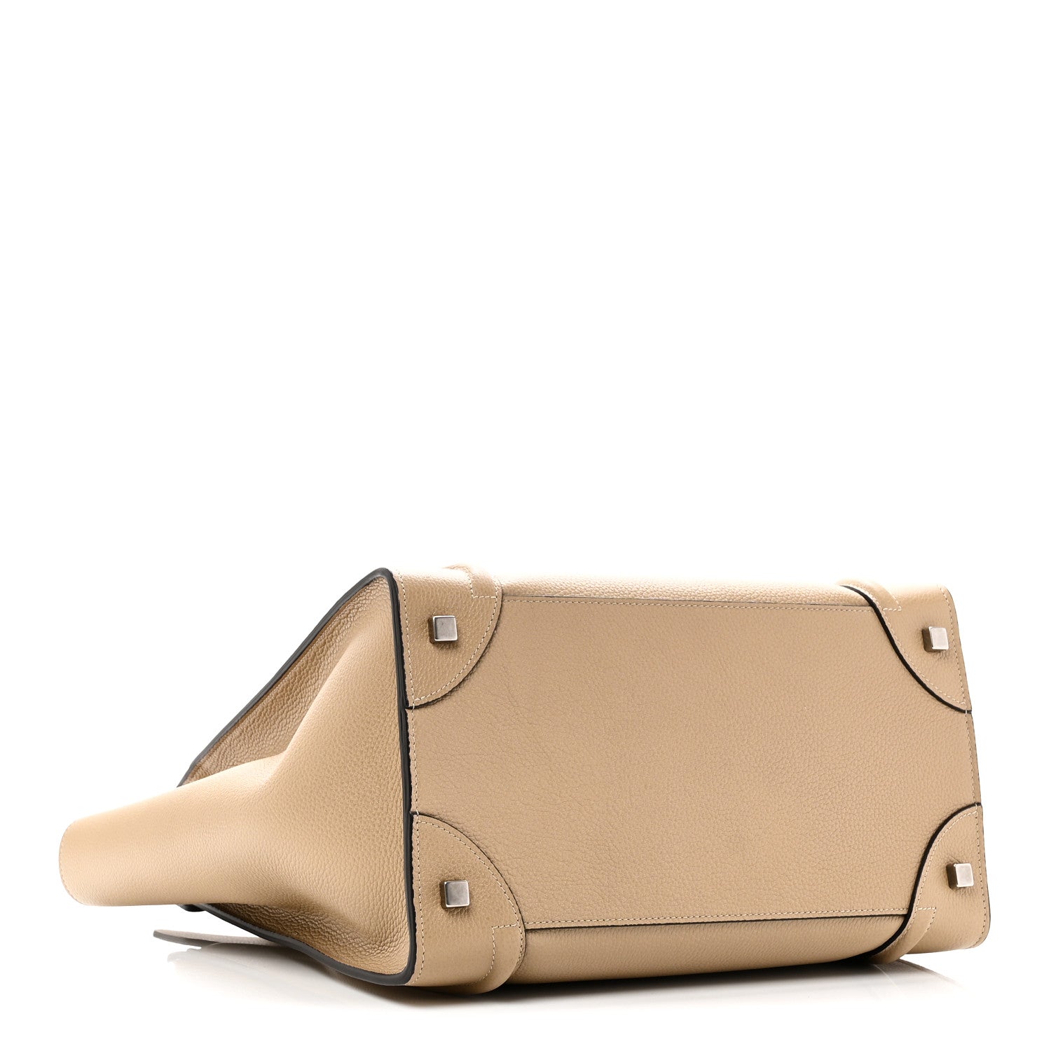 Celine Drummed Calfskin Mini Luggage Dune 4 of 11