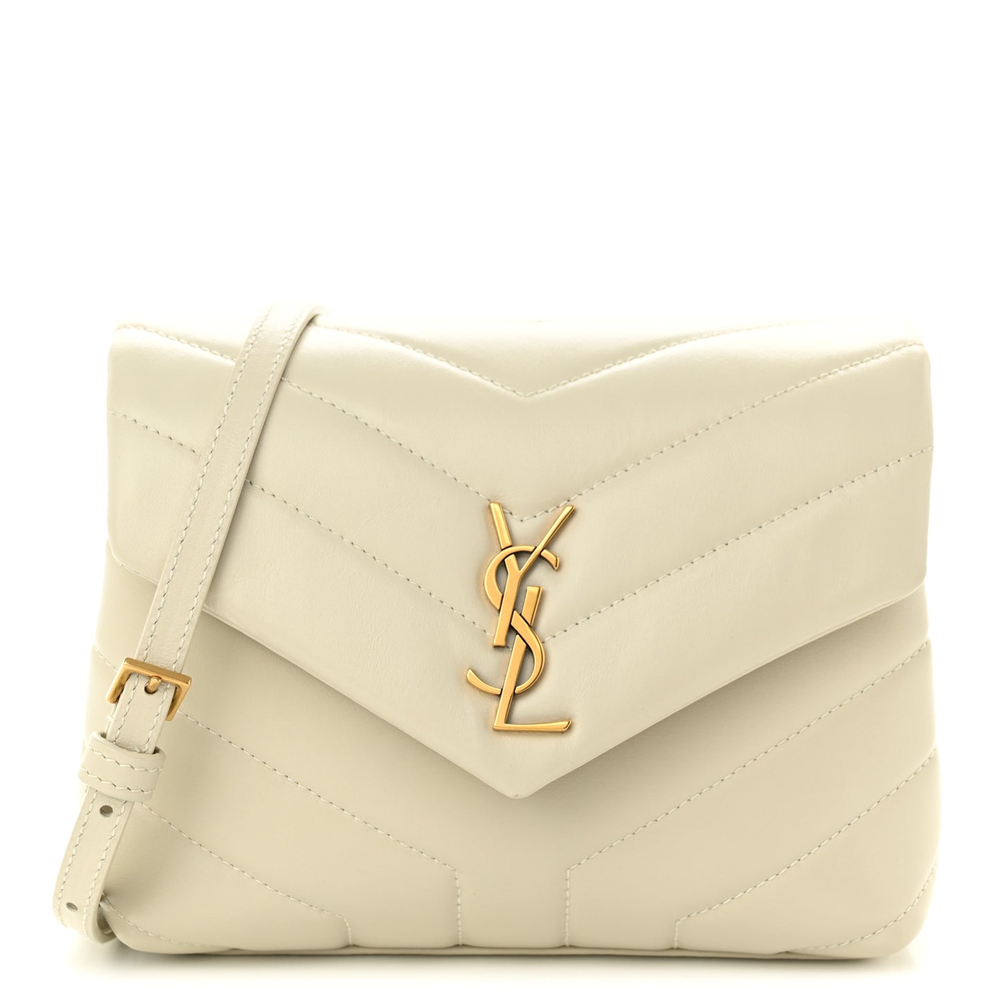 Calfskin Y Quilted Monogram Toy Loulou Crossbody Bag Crema Soft