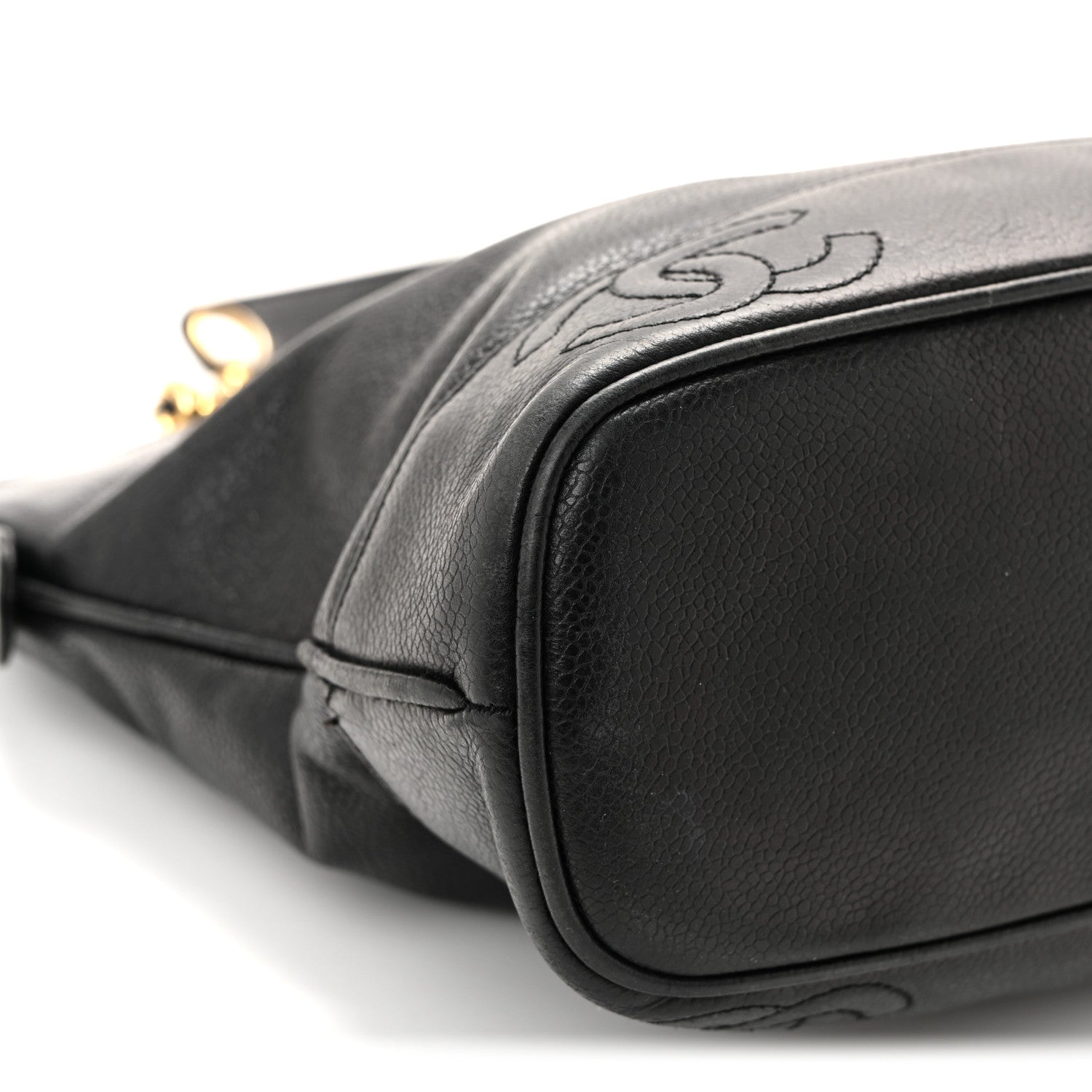 Chanel Caviar Triple CC Shoulder Bag Black 9 of 12