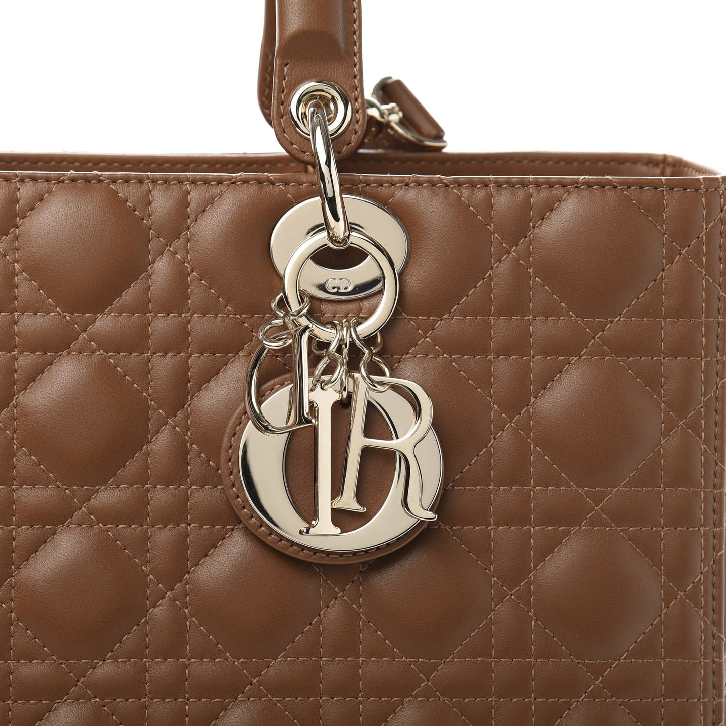 Lambskin Cannage Large Lady Dior Tan