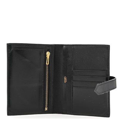 Hermes Evergrain Bearn Compact Wallet Black 5 of 12