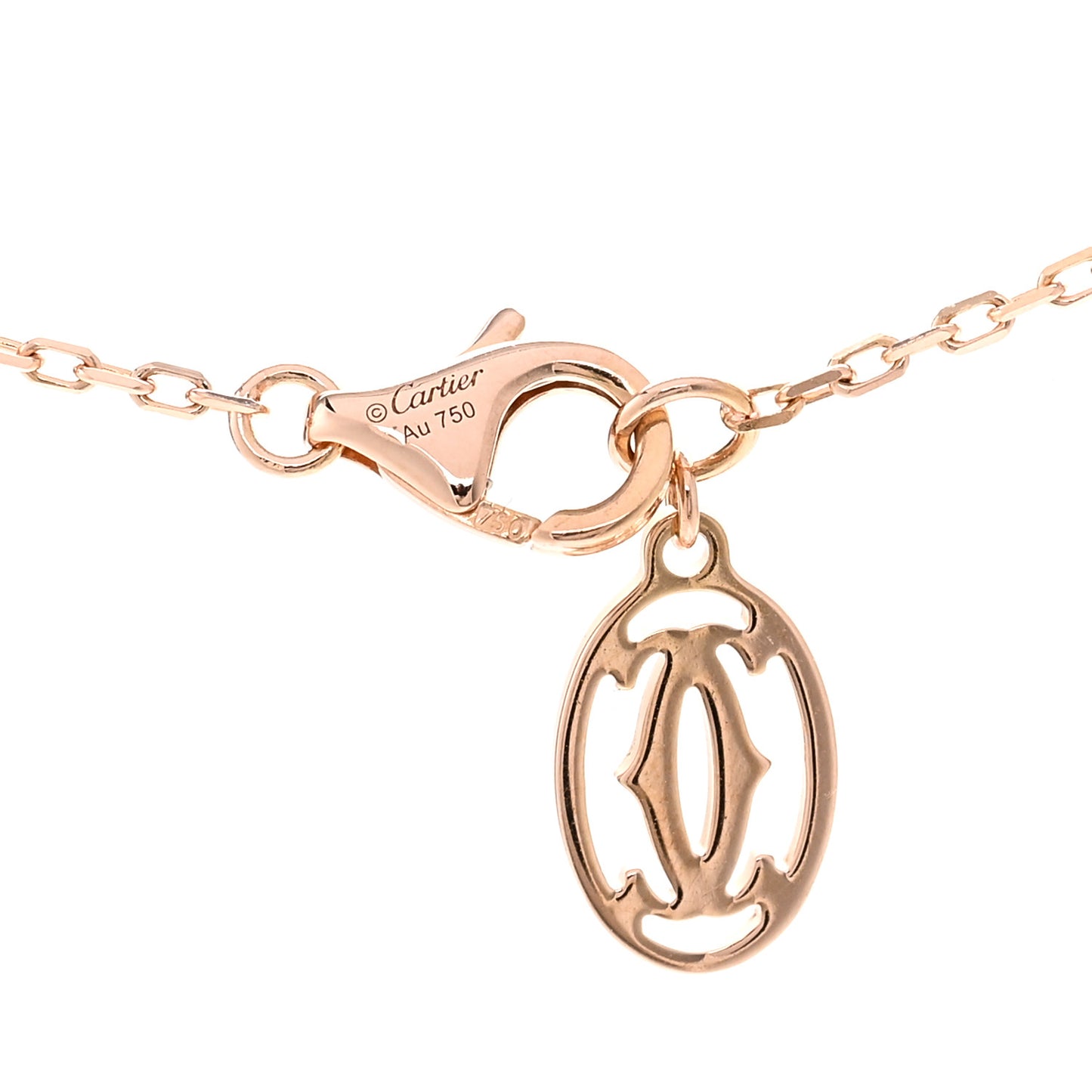 18K Pink Gold Diamond SM D'Amour Pendant Necklace
