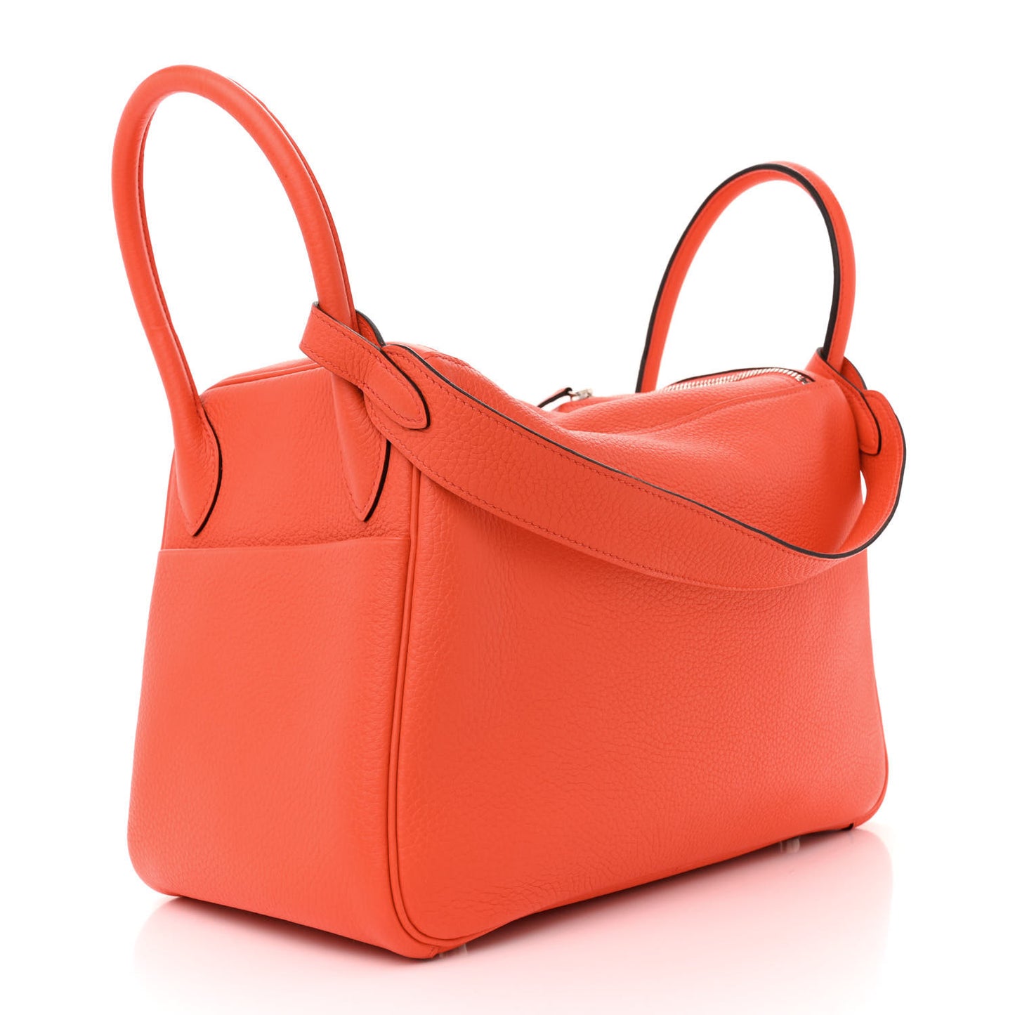 Taurillon Clemence Verso Lindy 30 Orange Poppy Bordeaux