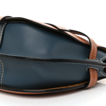 Loewe Calfskin Small Gate Crossbody Bag Tan Steel Blue 8 of 9