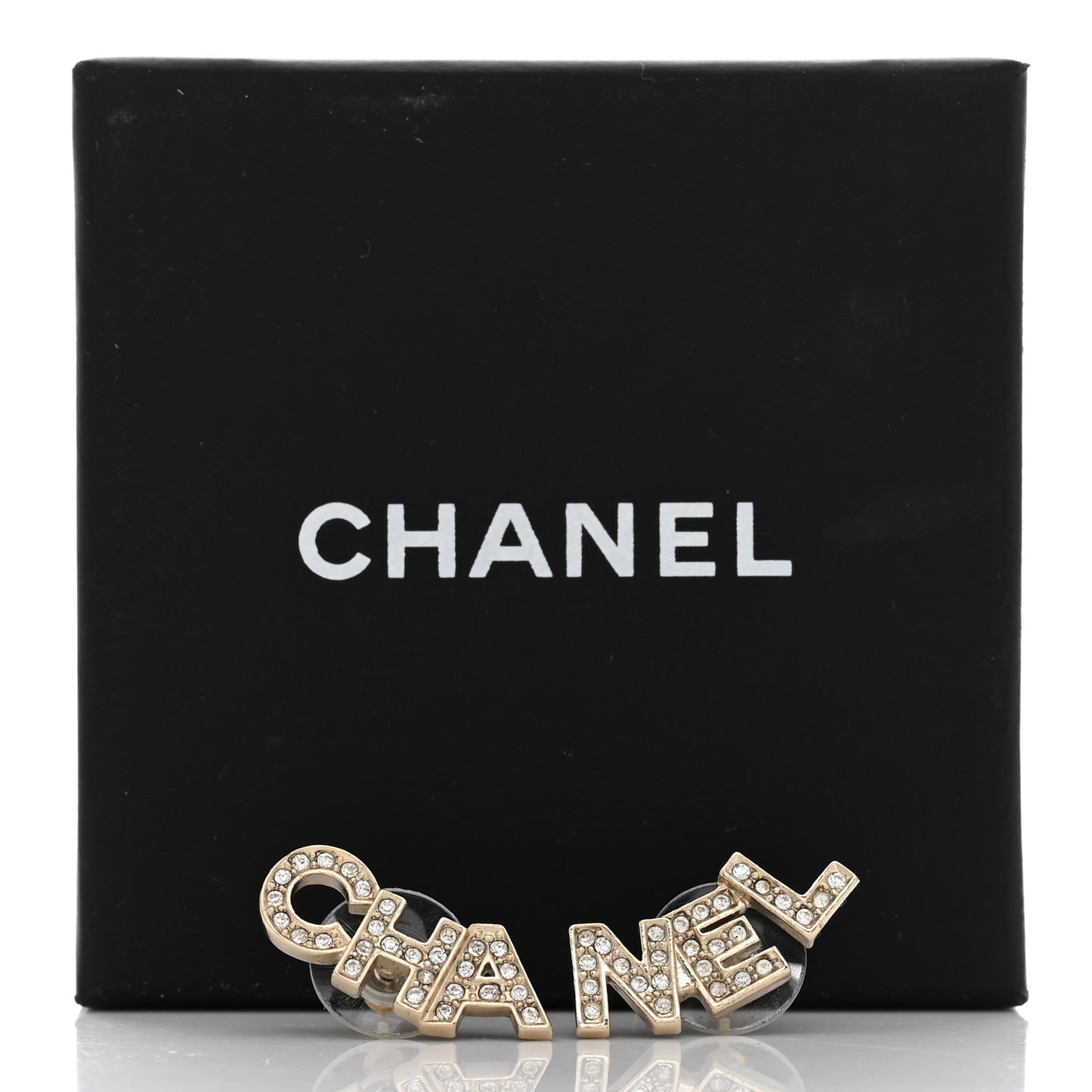 Crystal Pearl Signature Stud Earrings Gold