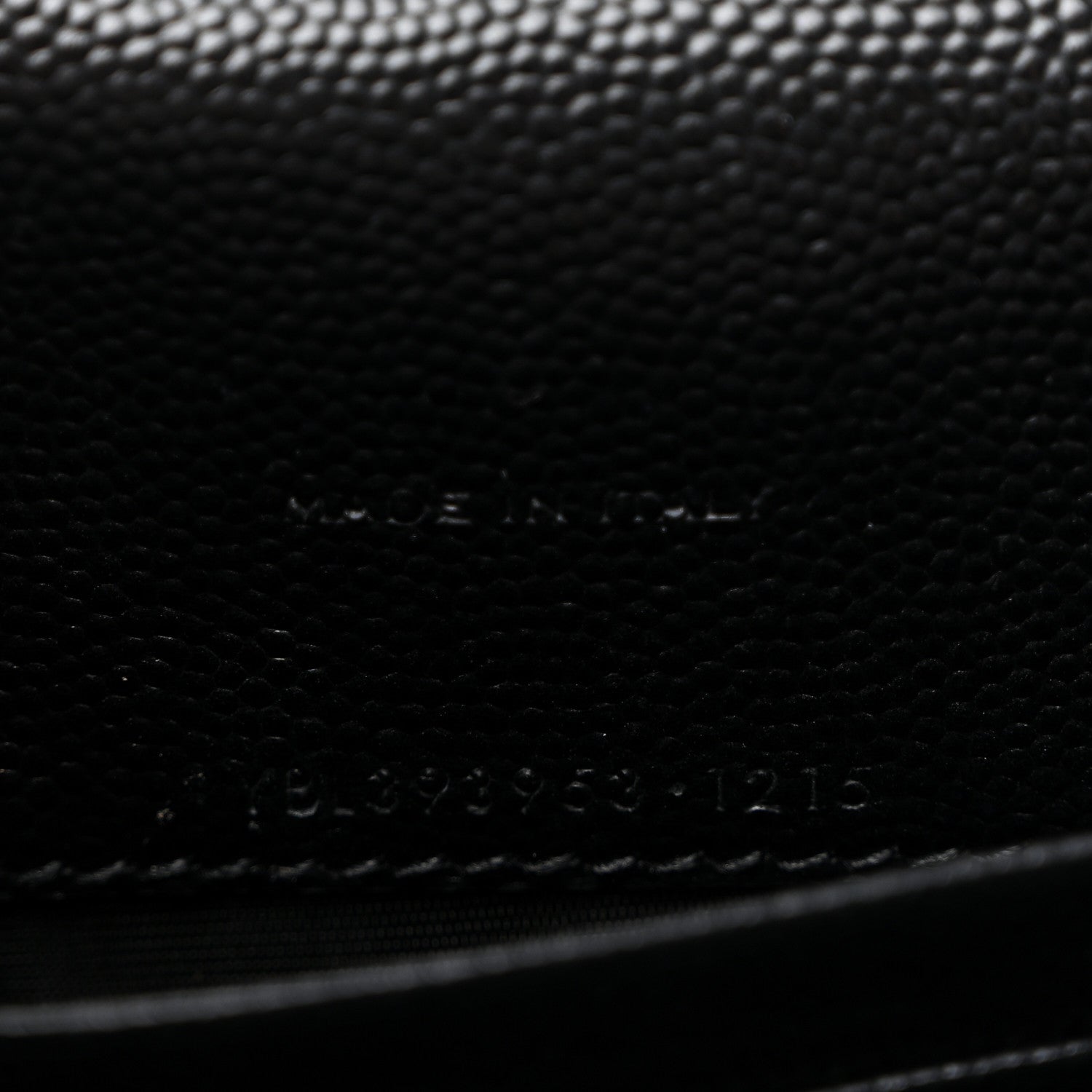 Saint Laurent Grain De Poudre Matelasse Chevron Monogram Envelope Chain Wallet Black 7 of 11
