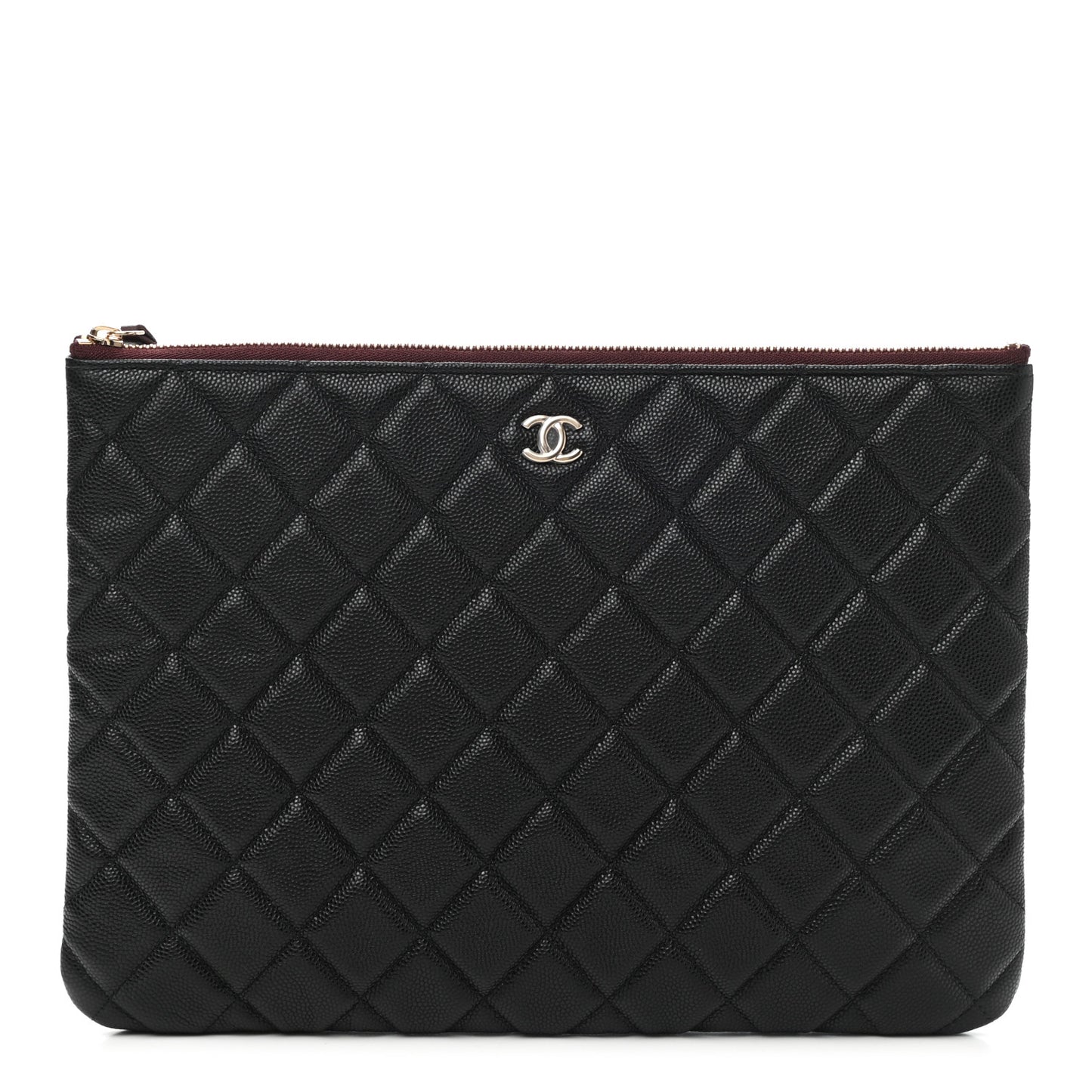 Caviar Quilted Medium Cosmetic Case Black