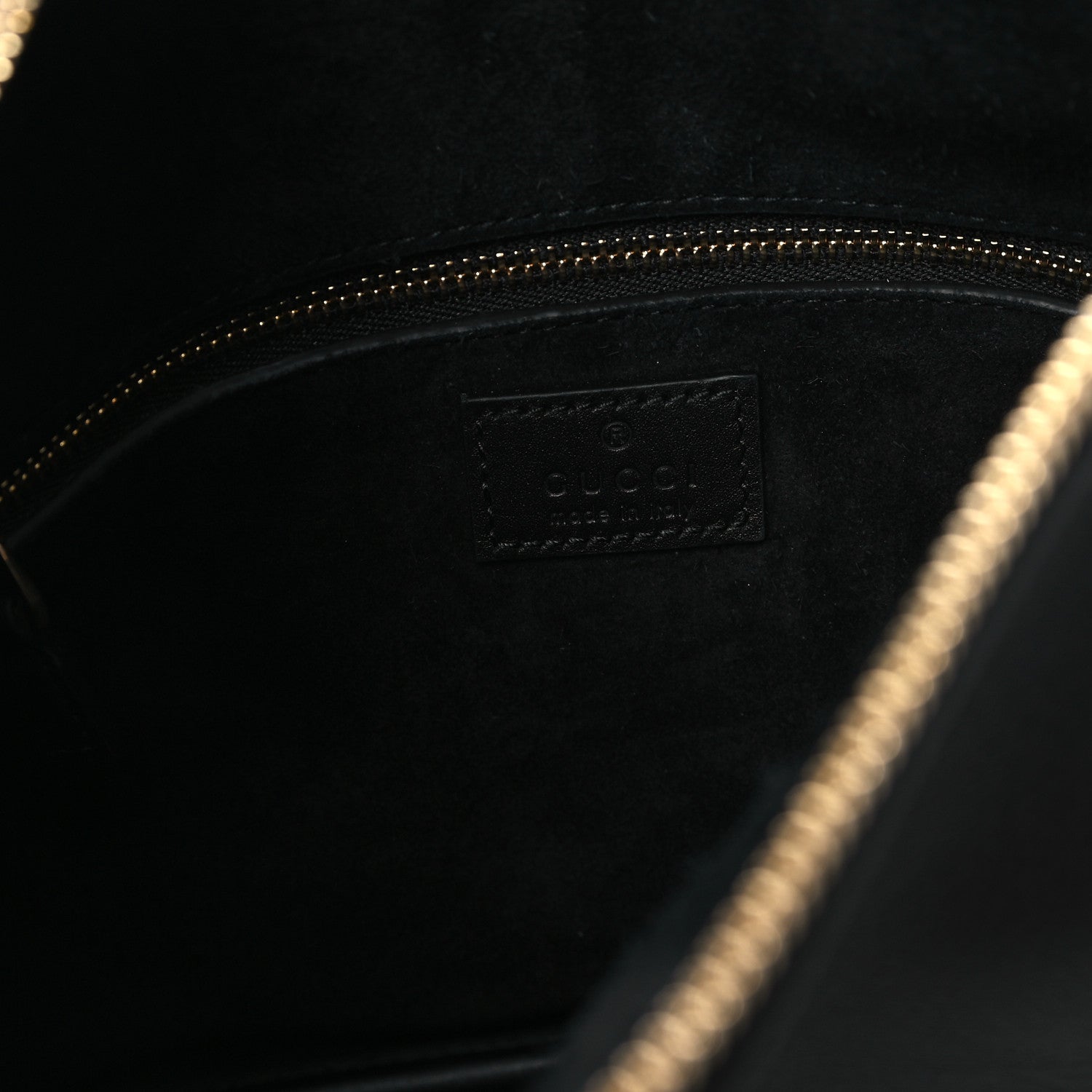 Gucci Calfskin Medium Emblem Shoulder Bag Black 6 of 11