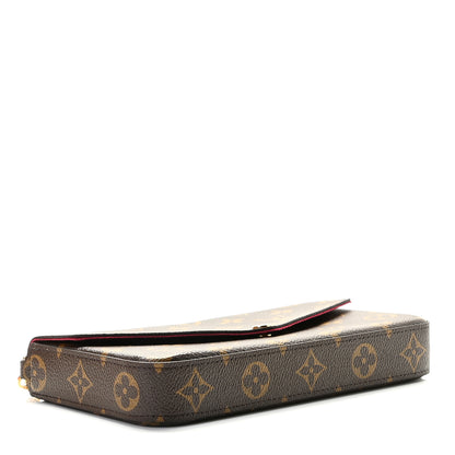Louis Vuitton Monogram Pochette Felicie Chain Wallet Fuchsia 5 of 9