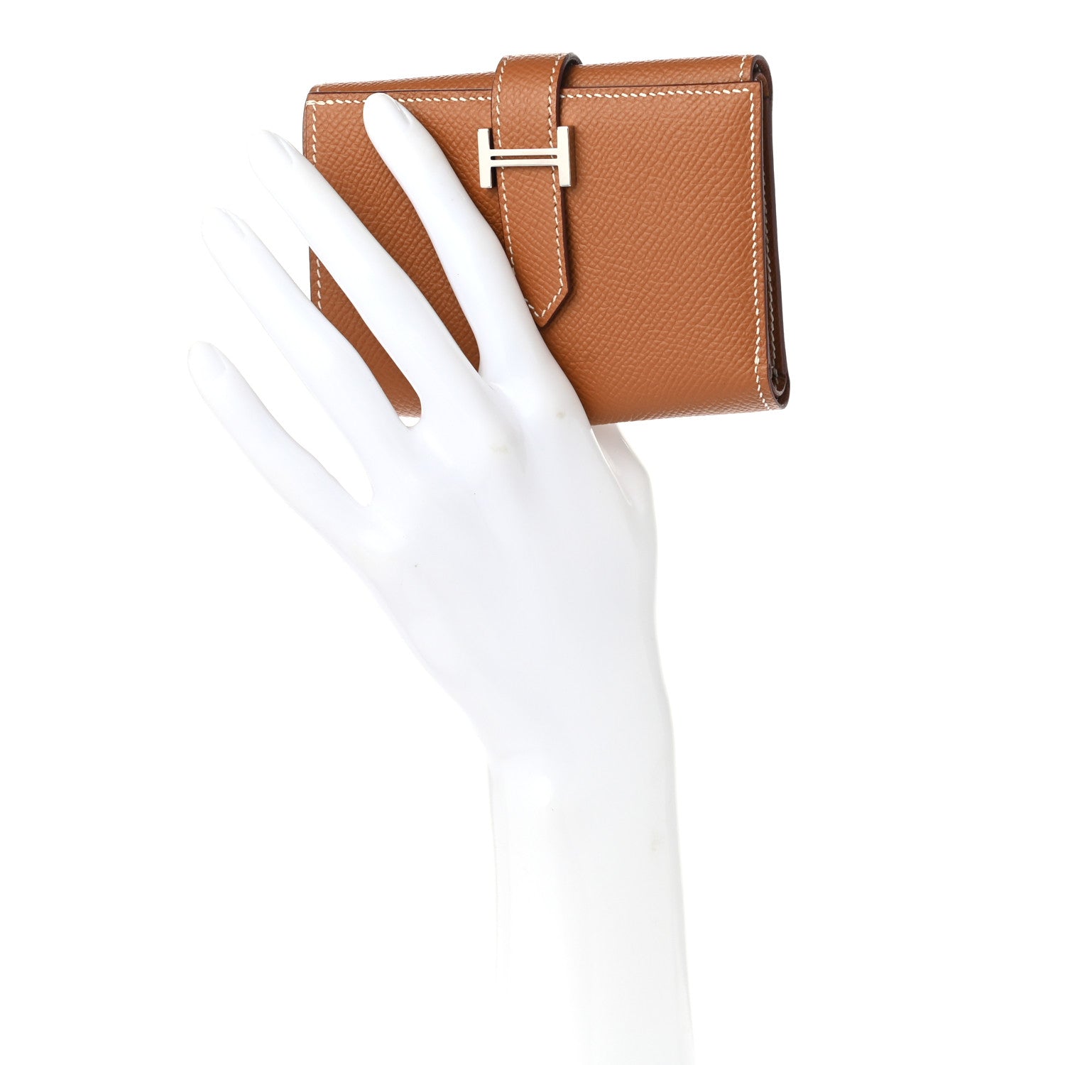 Hermes Epsom Tri-Fold Compact Bearn Wallet Gold 2 of 7