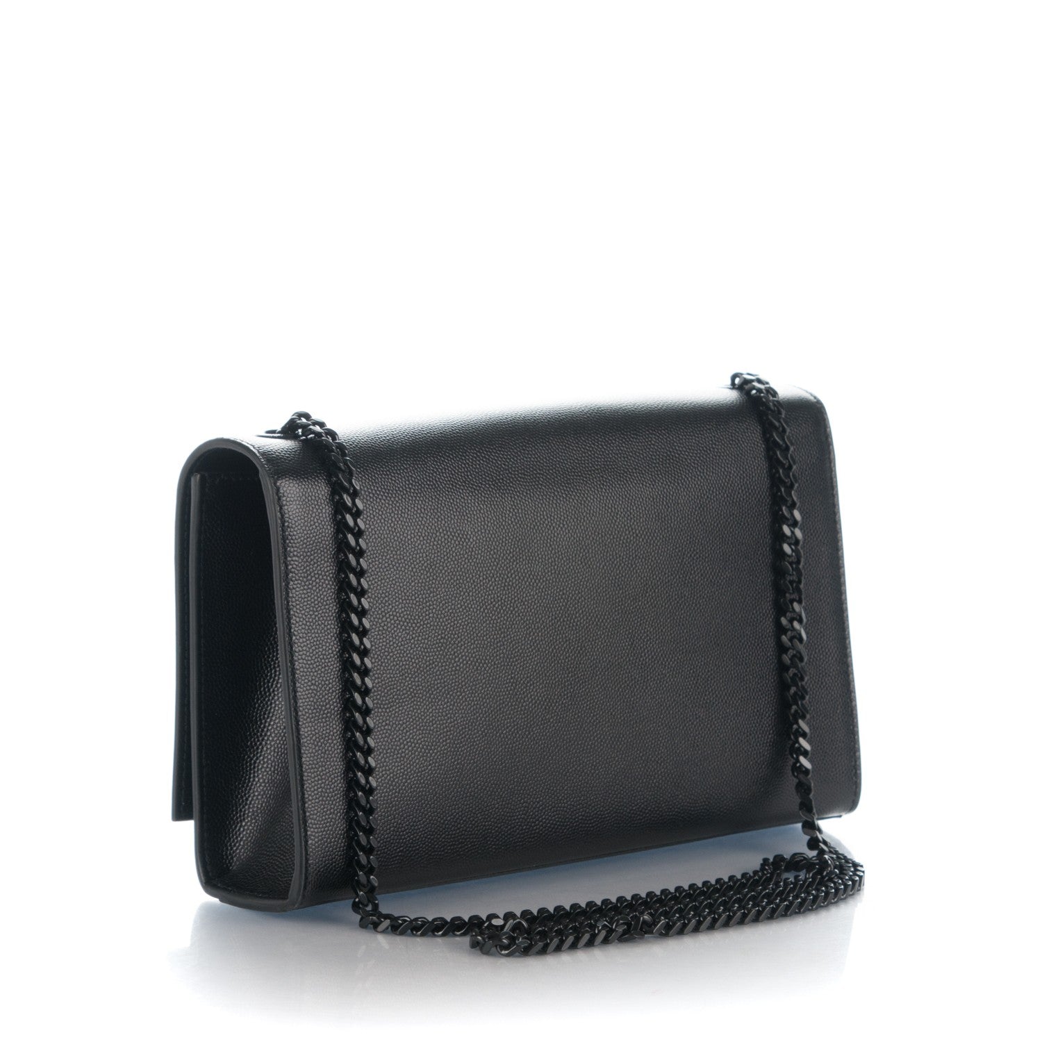 Saint Laurent Grain De Poudre Medium Classic Monogram Kate Satchel Black 3 of 6
