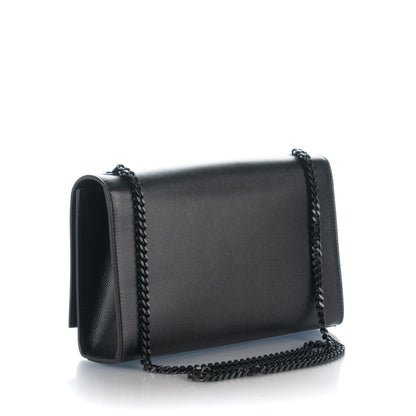 Saint Laurent Grain De Poudre Medium Classic Monogram Kate Satchel Black 3 of 6