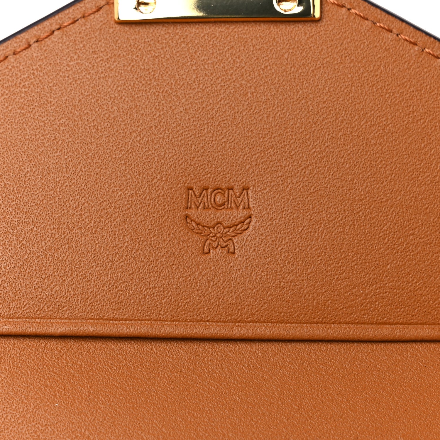 MCM Visetos Compact Wallet Cognac 7 of 8