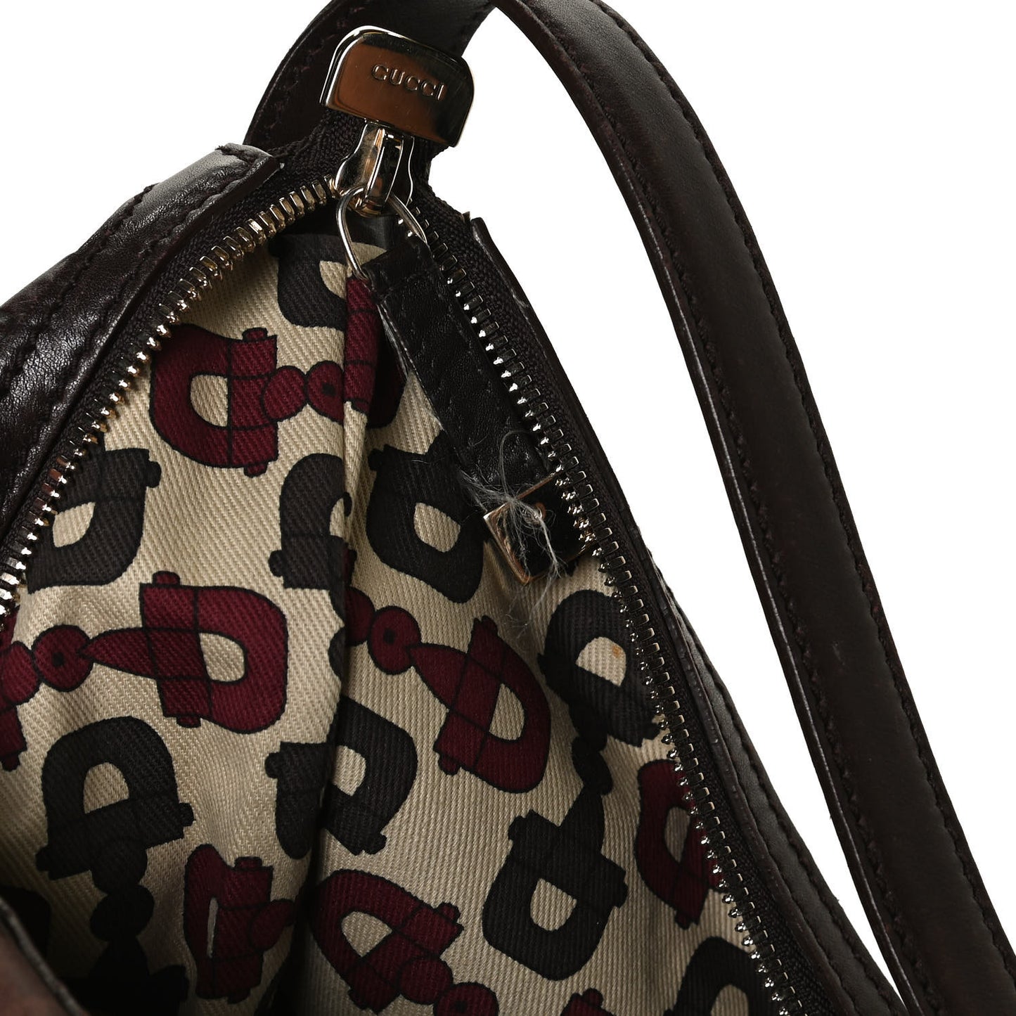Guccissima Large Princy Hobo Dark Brown