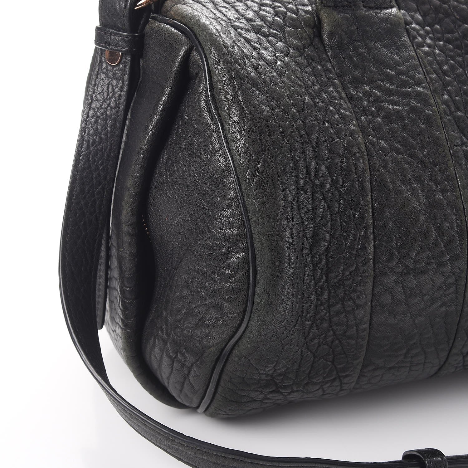 Alexander Wang Pebbled Lambskin Rocco Black Rose Gold Hardware 11 of 12