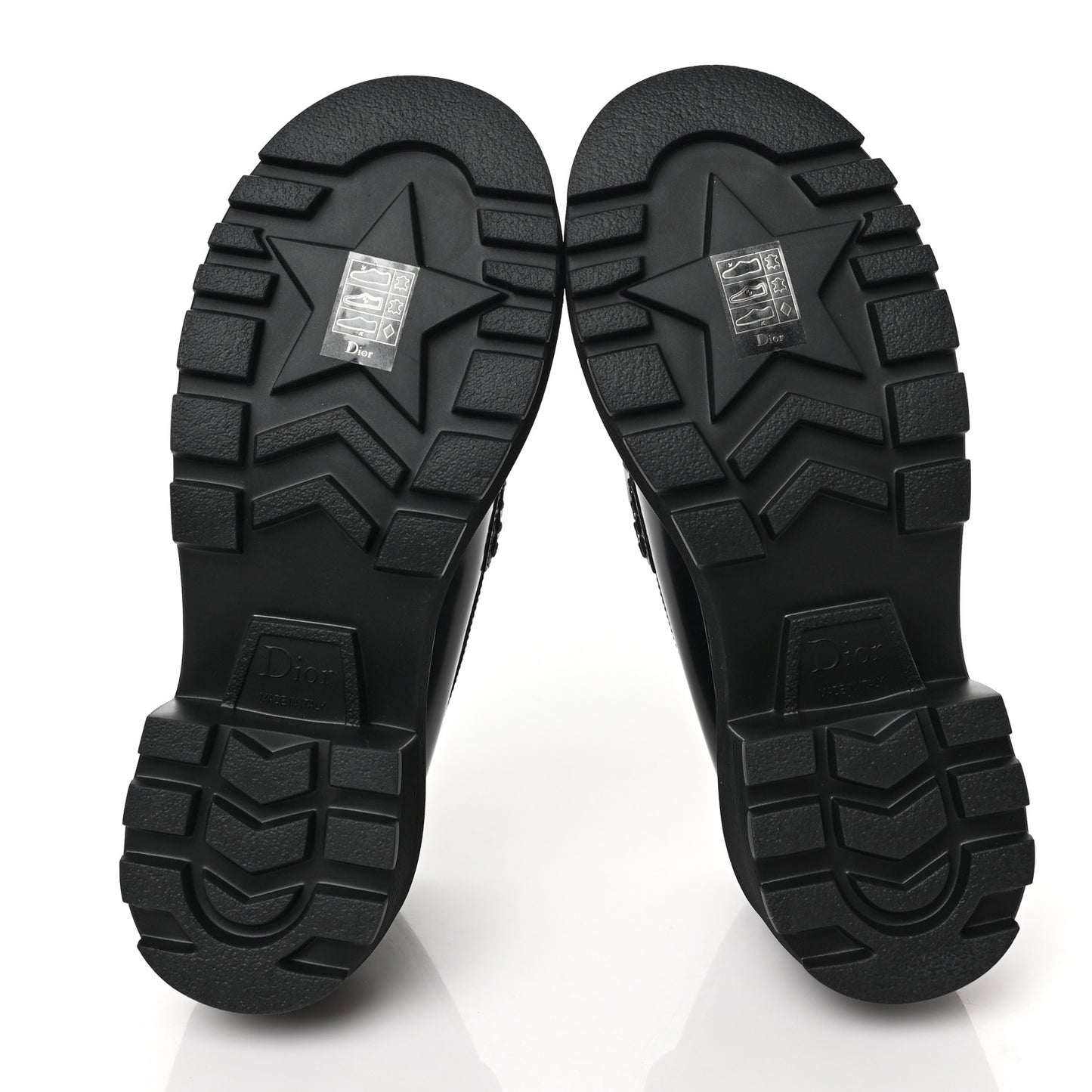 Brushed Calfskin Rubber Dior Code Cap Toe Lug Sole 15mm Loafers 36.5 Black