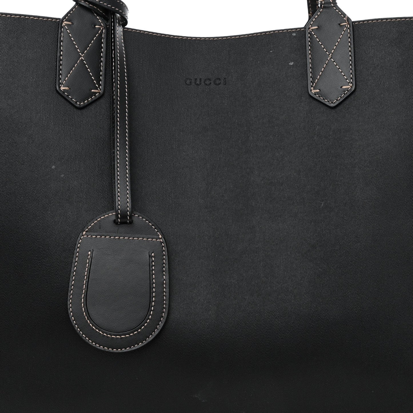 Calfskin GG Supreme Monogram Large Reversible Tote Black