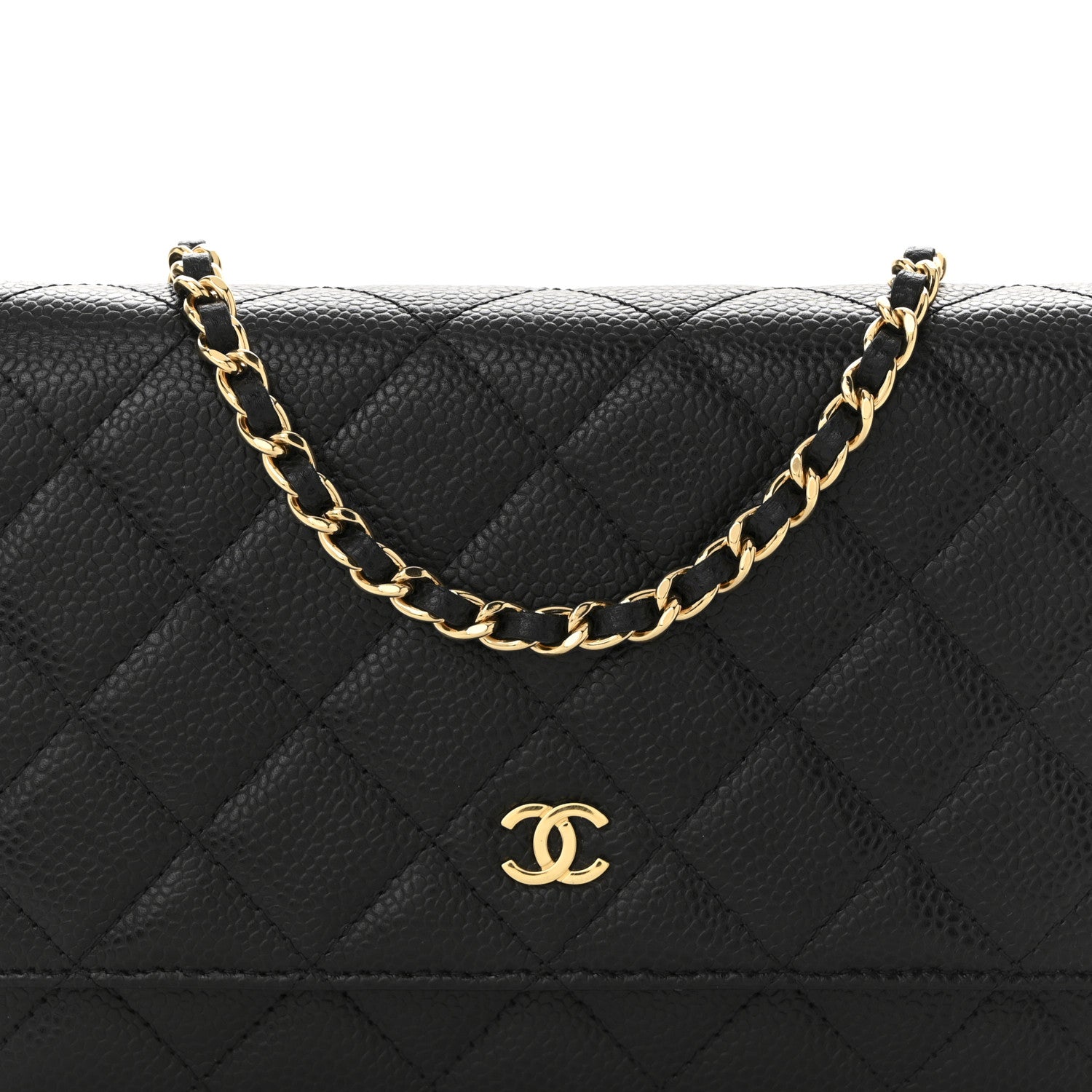 Chanel Caviar Quilted Wallet on Chain WOC Black 9 of 12